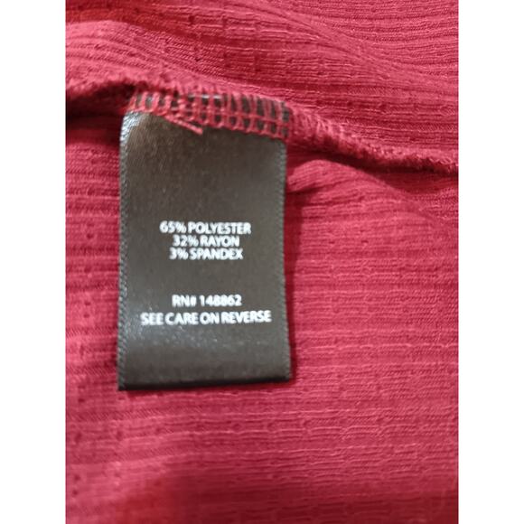 NEW TORRID 0 Blouse Top 12 Large Burgundy Boho Peasant Criss Cross Laces V-Neck - Picture 4 of 7